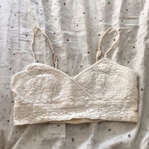 Crochet spaghetti strap crop top